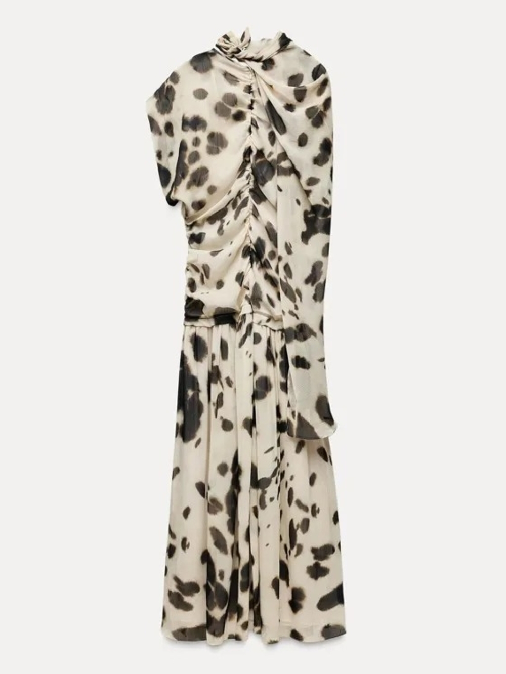 Women’s Cream & Black Printed Midi Skirt - Picture 6 of 9